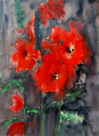 Red Hollyhoch I